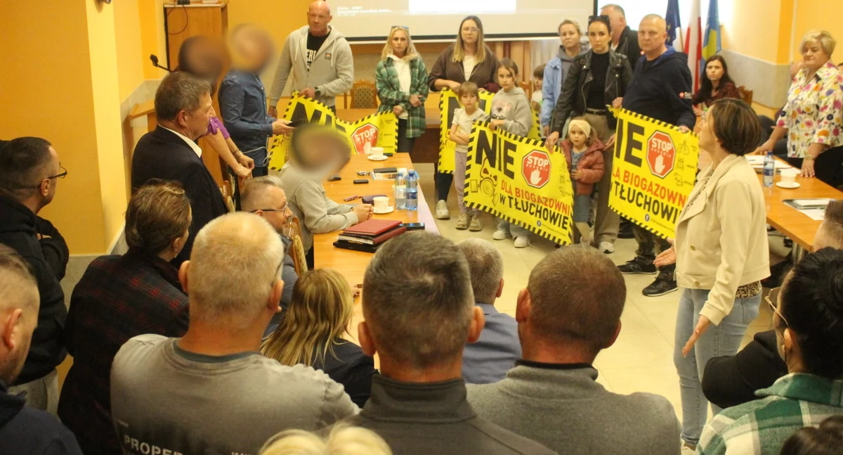 Interwencje, Awantura biogazownię Tłuchowie [zdjęcia] - zdjęcie, fotografia