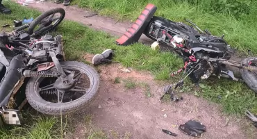 Zderzenie dwóch motorowerów