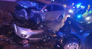 Groźny wypadek na dziesiątce. W pojazdach były dzieci