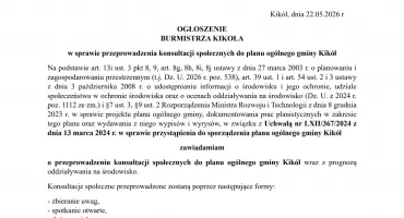 Ogłoszenie Burmistrza Kikoła